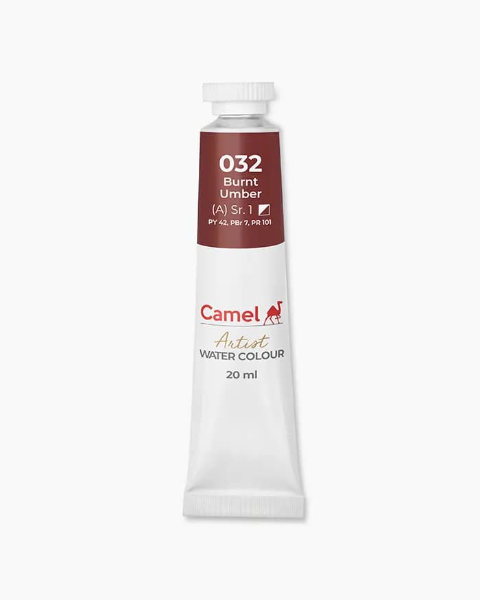 Camel Artist Water Colours Individual tube of Burnt Umber Sr 1 in 20 ml