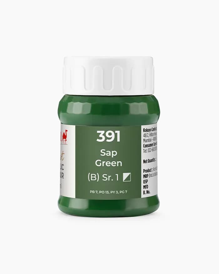 Camel Artist Acrylic Colours Individual jar of Sap Green Sr 1 in 500 ml