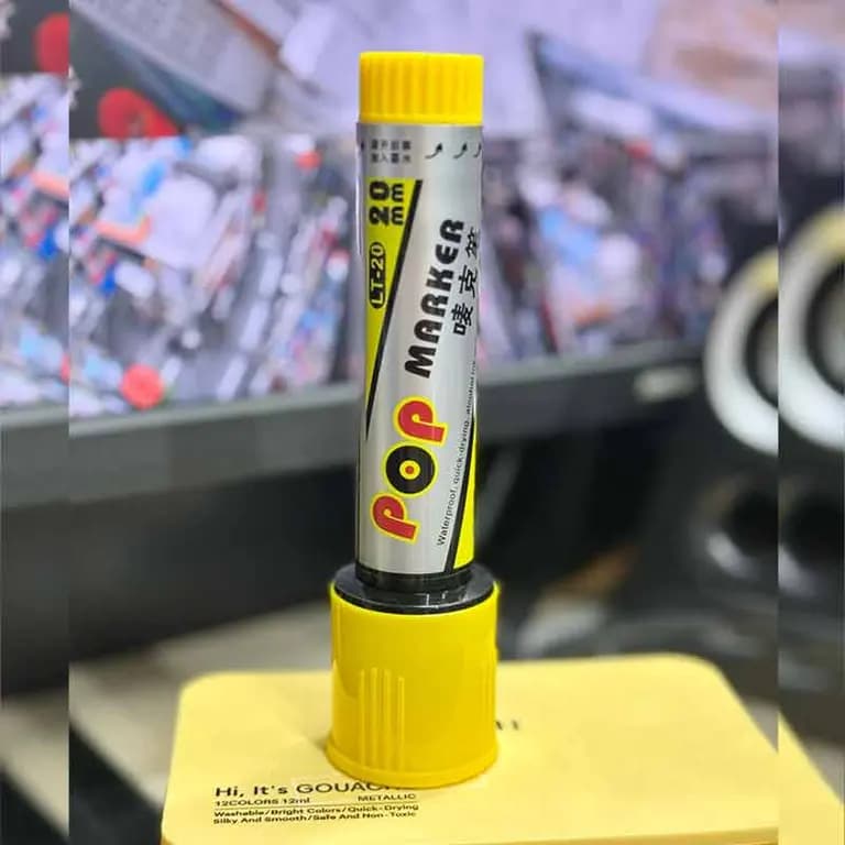 Leto Pop Marker 20mm Lemon Yellow