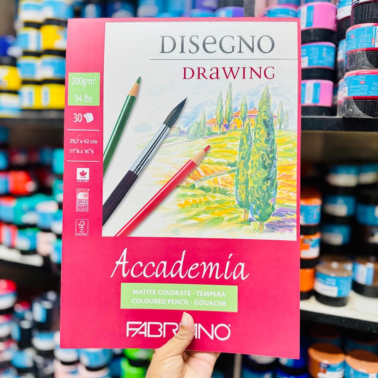 Fabriano Accademia Drawing Pad A3 200gsm 30 sheets	