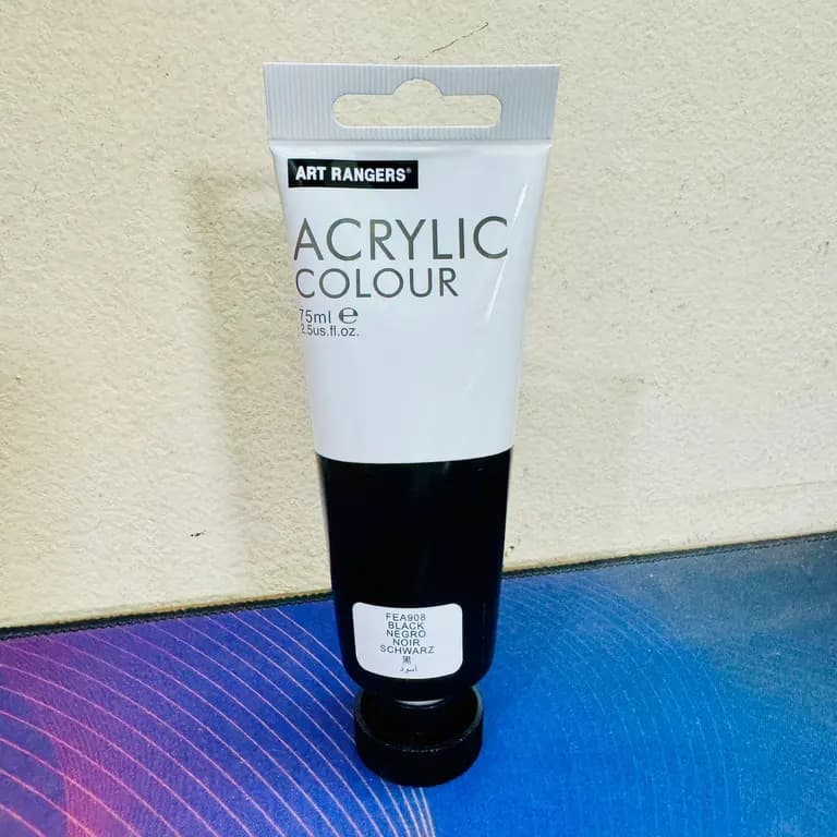 Art Rangers Acrylic Colour 75ml Black Negro Noir