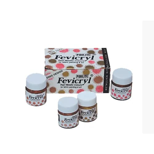 Fevicryl Acrylic Pearl Metallic Colour Set