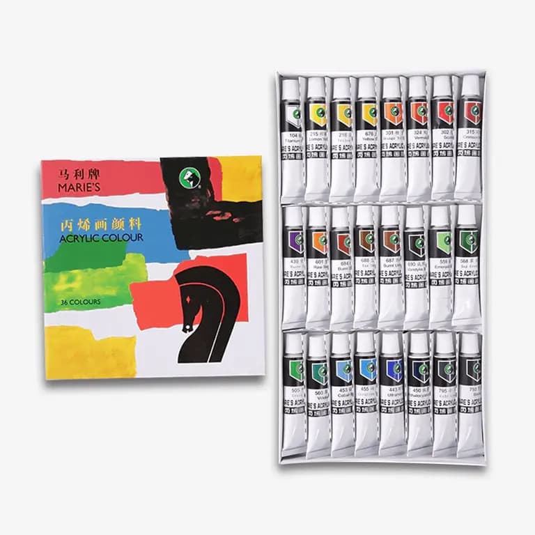 Maries Acrylic Colour Paint 12ml 36pc Set