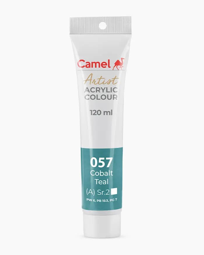 Camel Artist Acrylic Colours Individual tube of Cobalt Teal Sr 2 in 120 ml