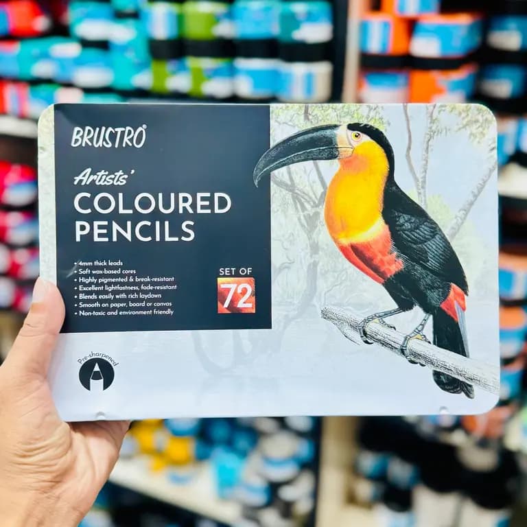 Brustro Artists Colour Pencils 72 Set (Soft 3.3 mm Cores)