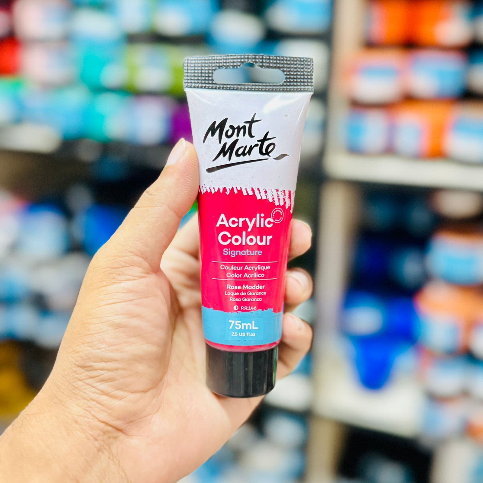 Mont Marte Acrylic Colour Paint 75ml- Rose Madder