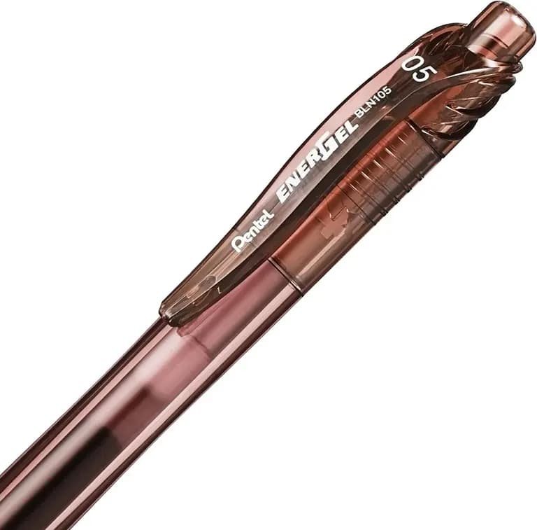 Pentel Energel Gell Pen Brown Ink (0.5mm) - 1 Pcs - BLN105-EX