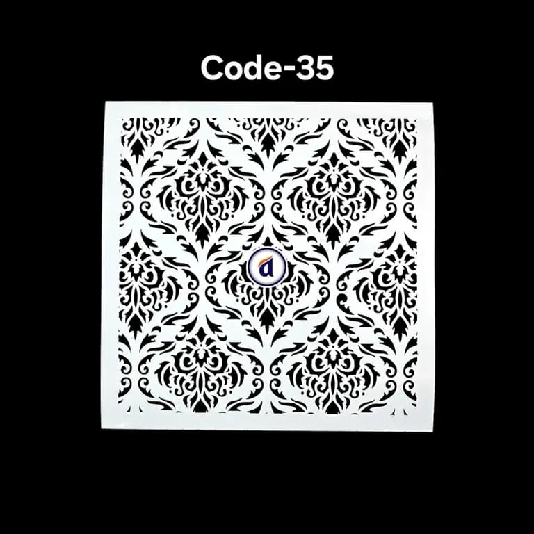 Stencil Code 35 (8x8 inch)
