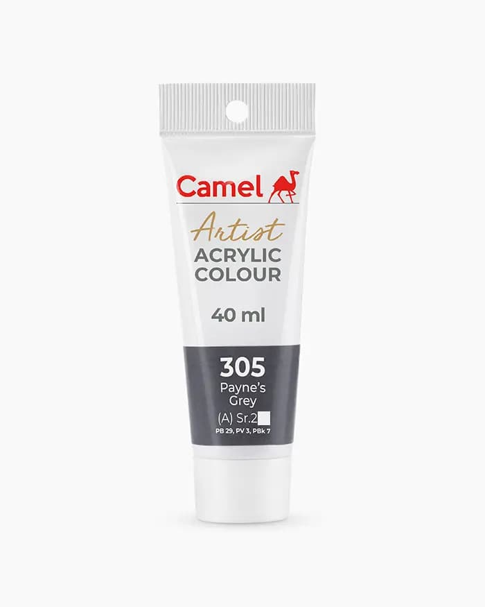 Camel Artist Acrylic Colours Individual tube of Payne`s Grey Sr 2 in 40 ml