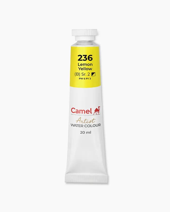 Camel Artist Water Colours Individual tube of Lemon Yellow Sr 2 in 20 ml