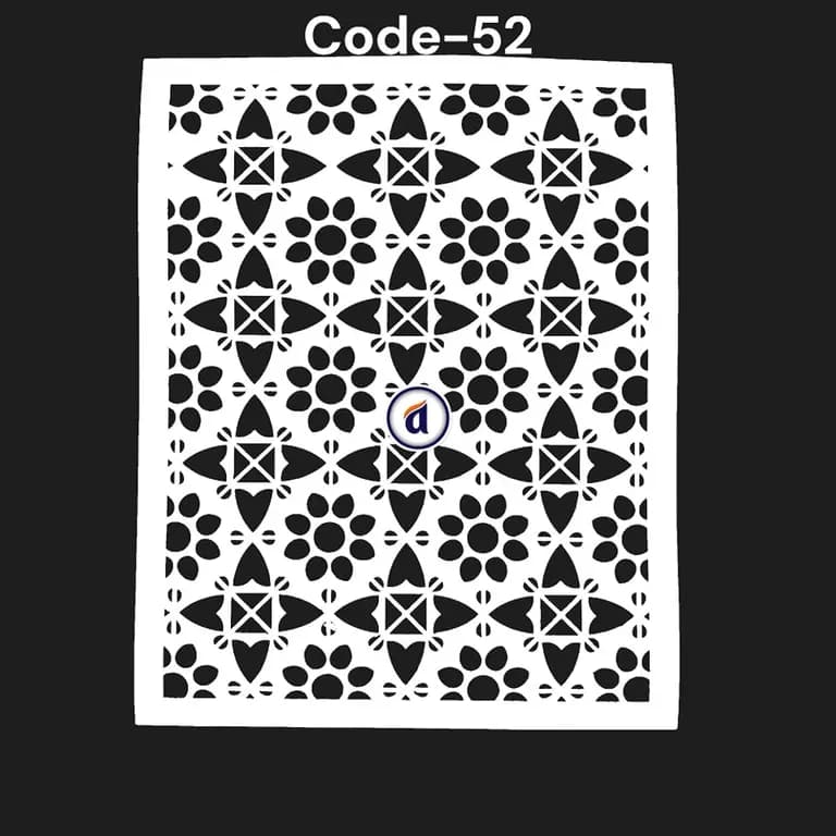 Stencil Code 52 (8x10 inch)