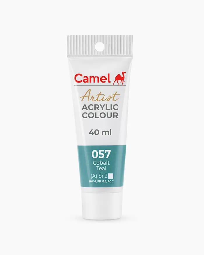 Camel Artist Acrylic Colours Individual tube of Cobalt Teal Sr 2 in 40 ml