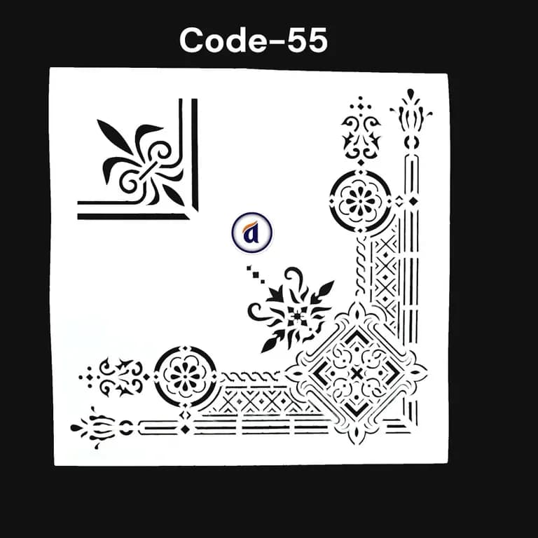 Stencil Code 55 (9.5x11 inch)