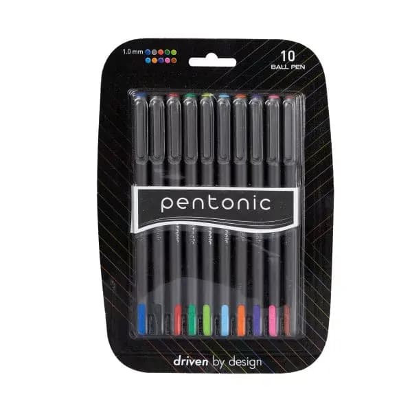 Pentonic 10 Color Smooth Ball Pen Set - Pen