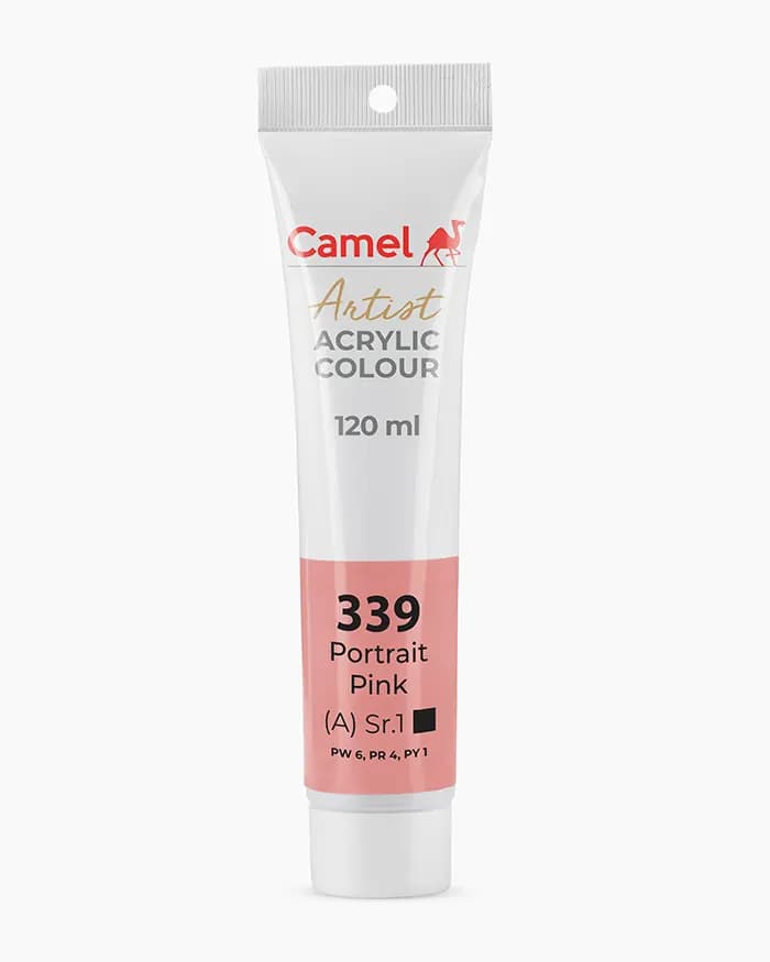 Camel Artist Acrylic Colours Individual tube of Portrait Pink Sr 1 in 120 ml