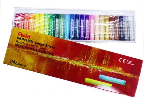 Pentel artist  Professional Oil Pastel Large Stick 24 Colors Set - GHT-24