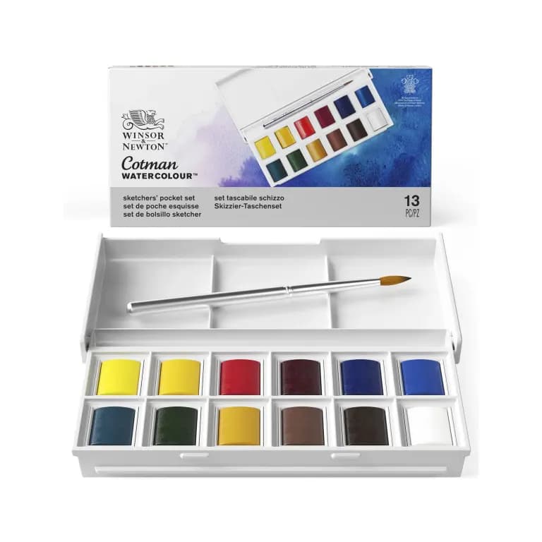Winsor Newton Cotman 12li Tablet Sulu Boya Seti Cep Tipi
