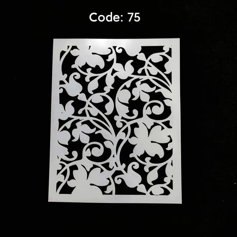 Stencil Code 75 (8x10 inch) 