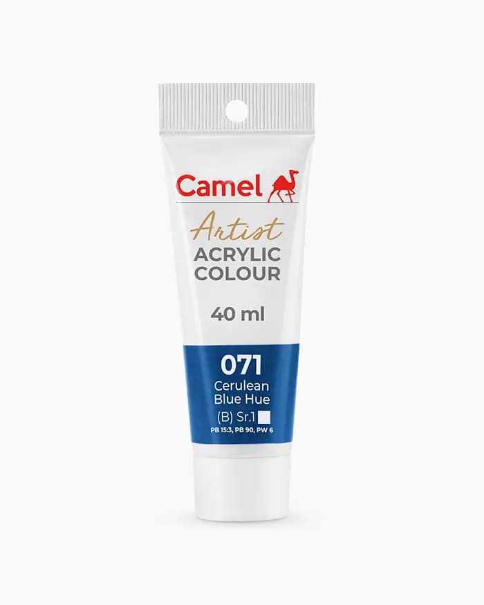Camel Artist Acrylic Colours Individual tube of Cerulean Blue Hue Sr 1 in 40 ml