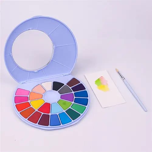 Himi Solid Watercolor Painting Set 24color (Blue)