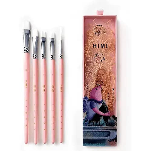 Himi Oval Shape Brush Set 5pc Pink