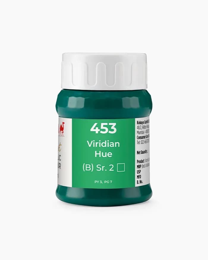 Camel Artist Acrylic Colours Individual jar of Viridian Hue Sr 2 in 500 ml