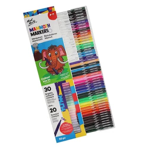 Mont Marte Mammoth Markers Set 50 Piece
