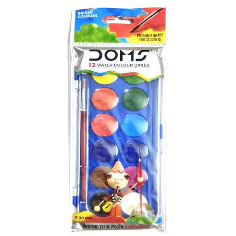 DOMS Watercolor Cakes 12 Shades (30 mm)