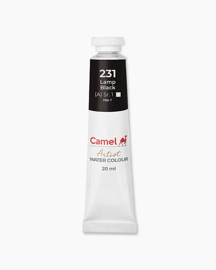 Camel Artist Water Colours Individual tube of Lamp Black Sr 1 in 20 ml
