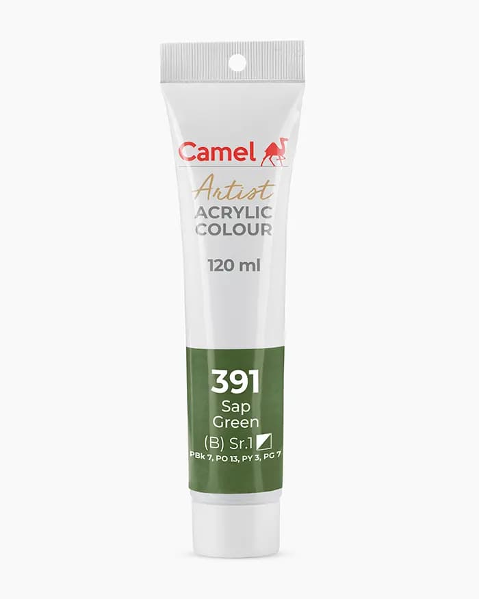 Camel Artist Acrylic Colours Individual tube of Sap Green Sr 1 in 120 ml