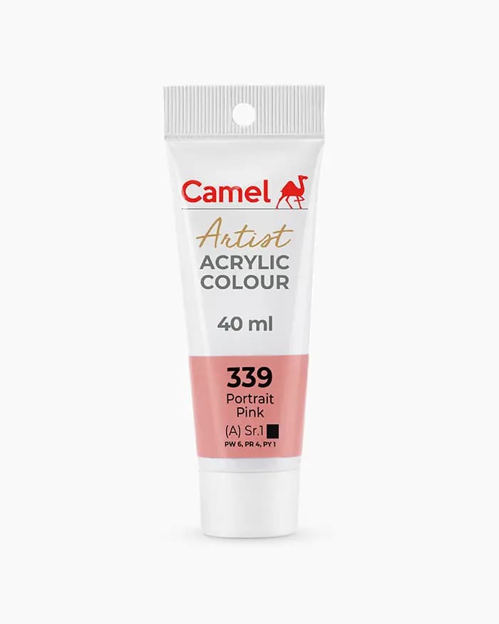 Camel Artist Acrylic Colours Individual tube of Portrait Pink Sr 1 in 40 ml