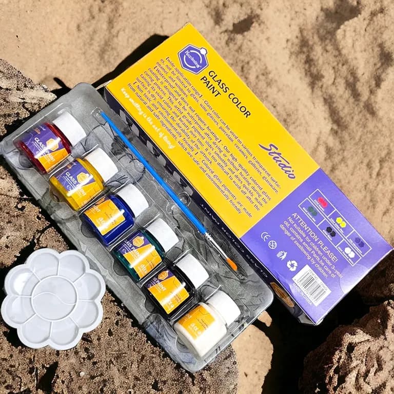 Keep Smiling Glass Colour Paint 6pc x 25ml 