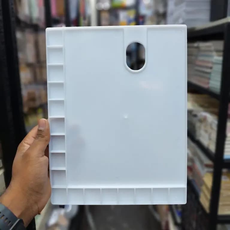 Square Water And Acrylic 14Hole Colour Mixing Palette Size 9x11inc