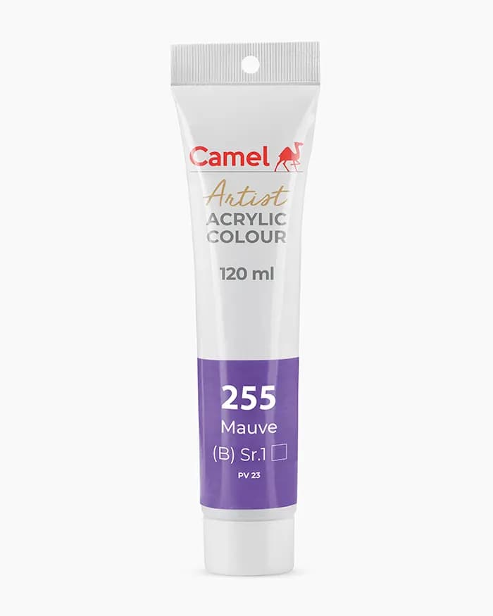 Camel Artist Acrylic Colours Individual tube of Mauve Sr 1 in 120 ml
