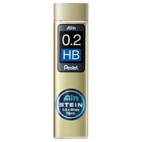 Pentel Ain Stein Mechanical Pencil Lead - 0.2 mm - HB - 20 Leads - C272W-HB