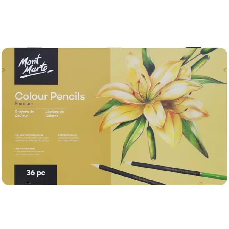 Mont Marte Colour Pencils Tin Box 36pc