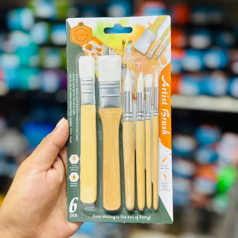 Keep Smiling Art Brush Set 6pc A6325B
