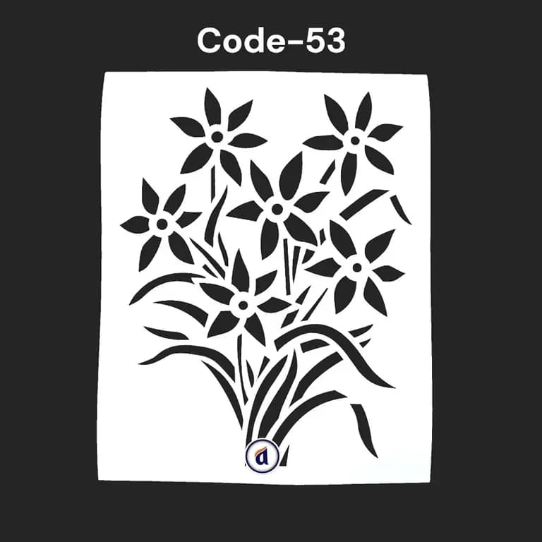 Stencil Code 53 (8x10 inch)