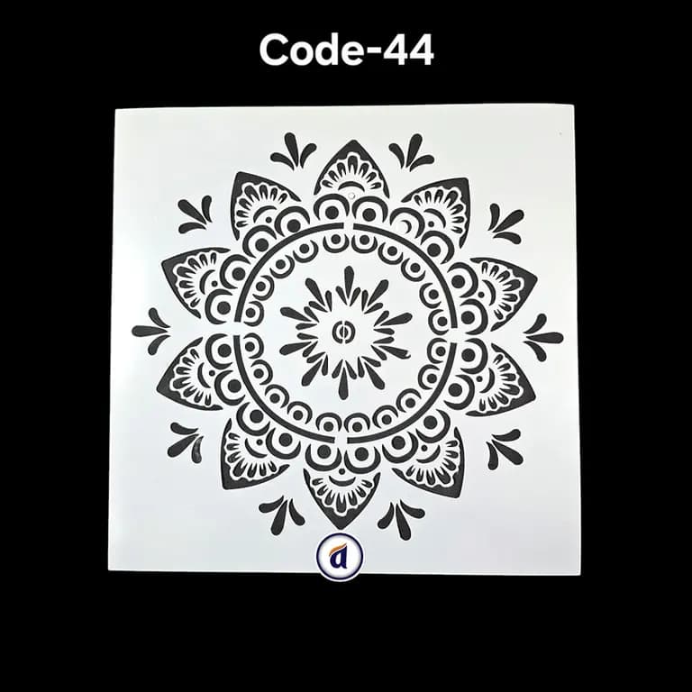 Stencil Code 44 (9.5x11 inch)