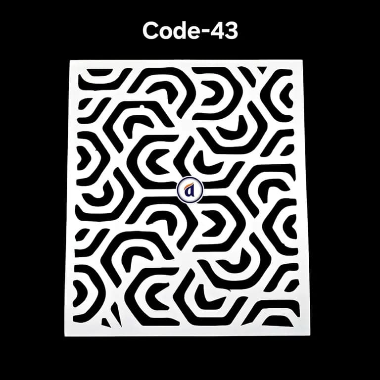 Stencil Code 43 (9.5x11 inch)