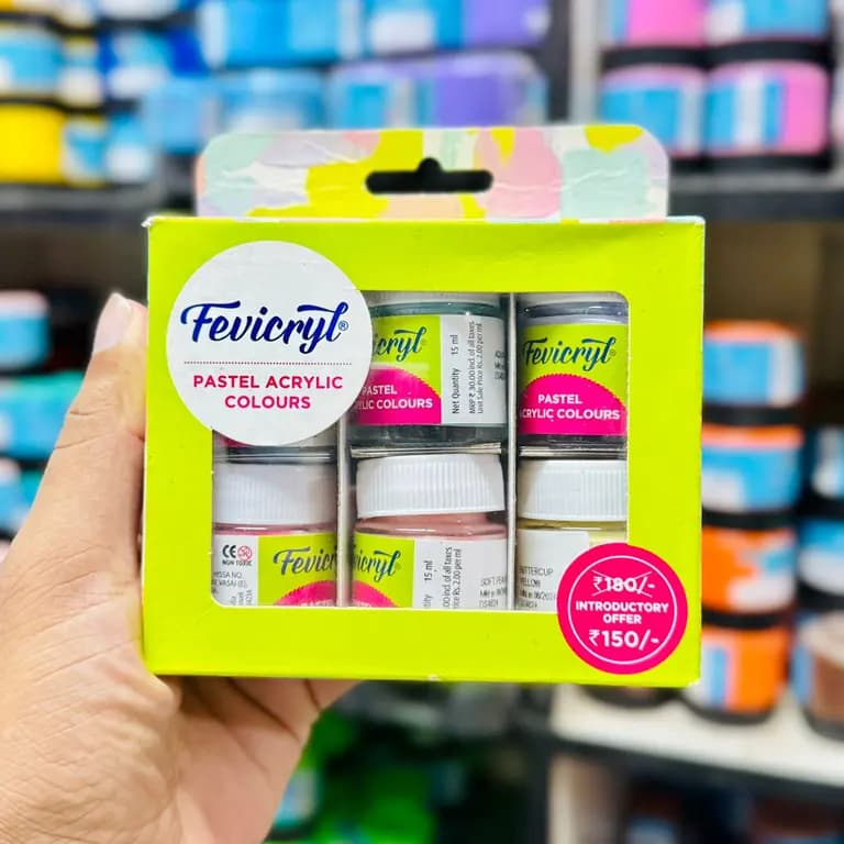 Fevicryl Pastel Acrylic Colour Set 15ml 6pc