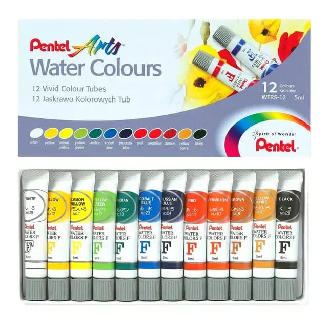 Pentel Water Color 5ml 12 Color Set 