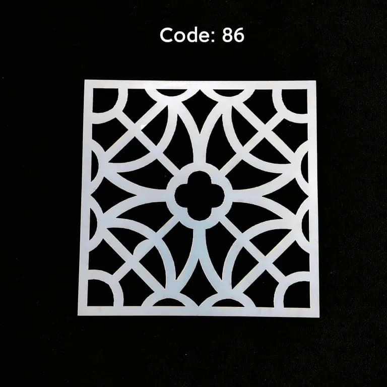 Stencil Code 86 (8x8 inch) 