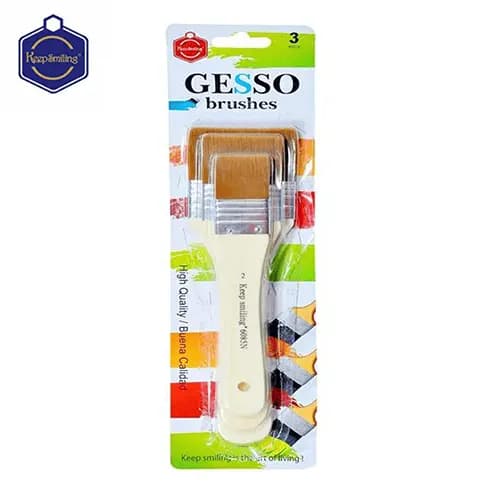 Keep Smiling Gesso Brushes set 3pcs