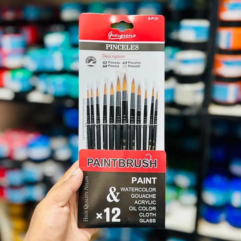 Giorgione Pinceles Paint Round Brush Set 12pc G-P121