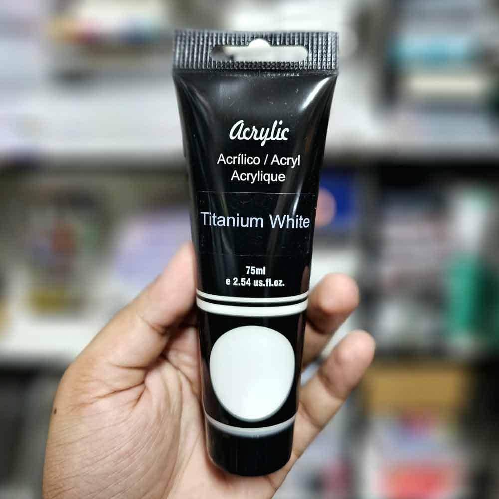 New Acrylic Colour Titanium White 75ml