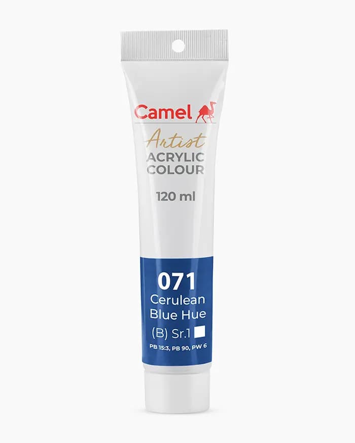 Camel Artist Acrylic Colours Individual tube of Cerulean Blue Hue Sr 1 in 120 ml