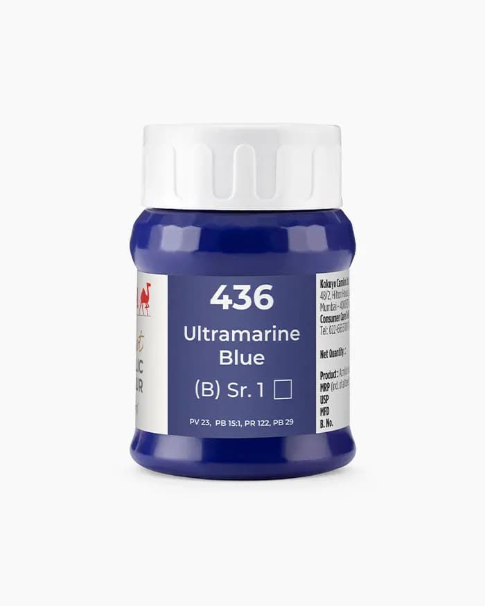 Camel Artist Acrylic Colours Individual jar of Ultramarine Blue Sr 1 in 500 ml