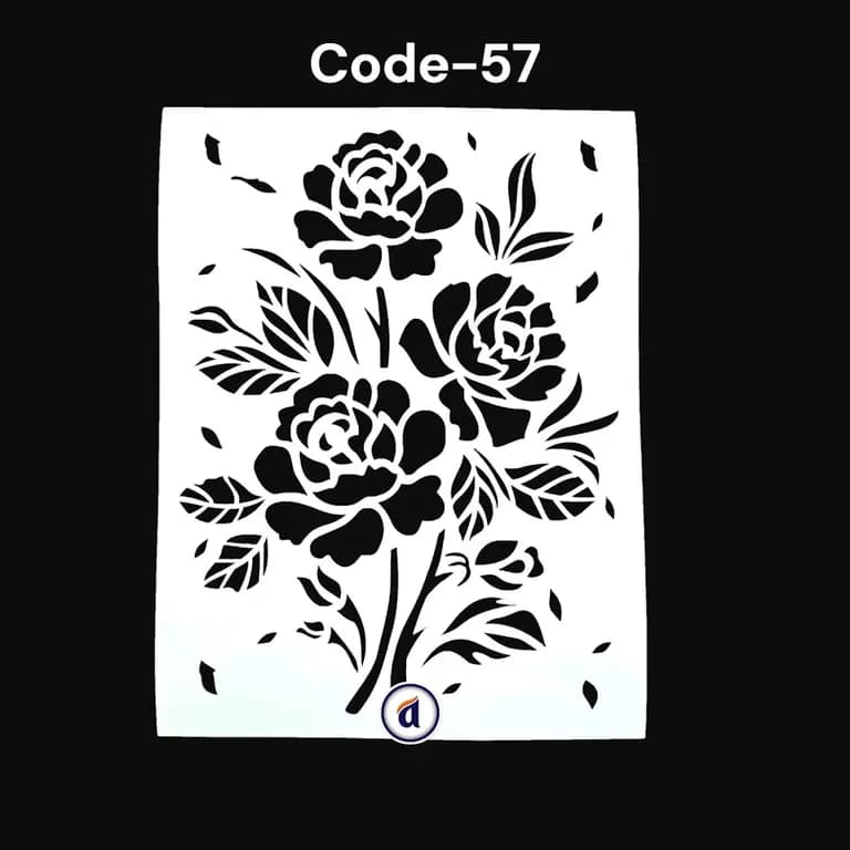 Stencil Code 57 (8x10 inch)