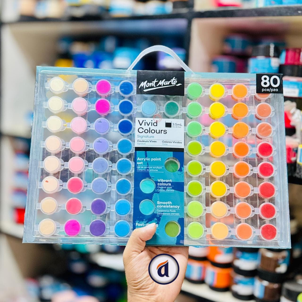 Mont Marte Vivid Colours Acrylic Paint Set 80pc x 3.5ml 